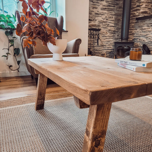 ARIA Rustic Wooden Coffee Table image 1