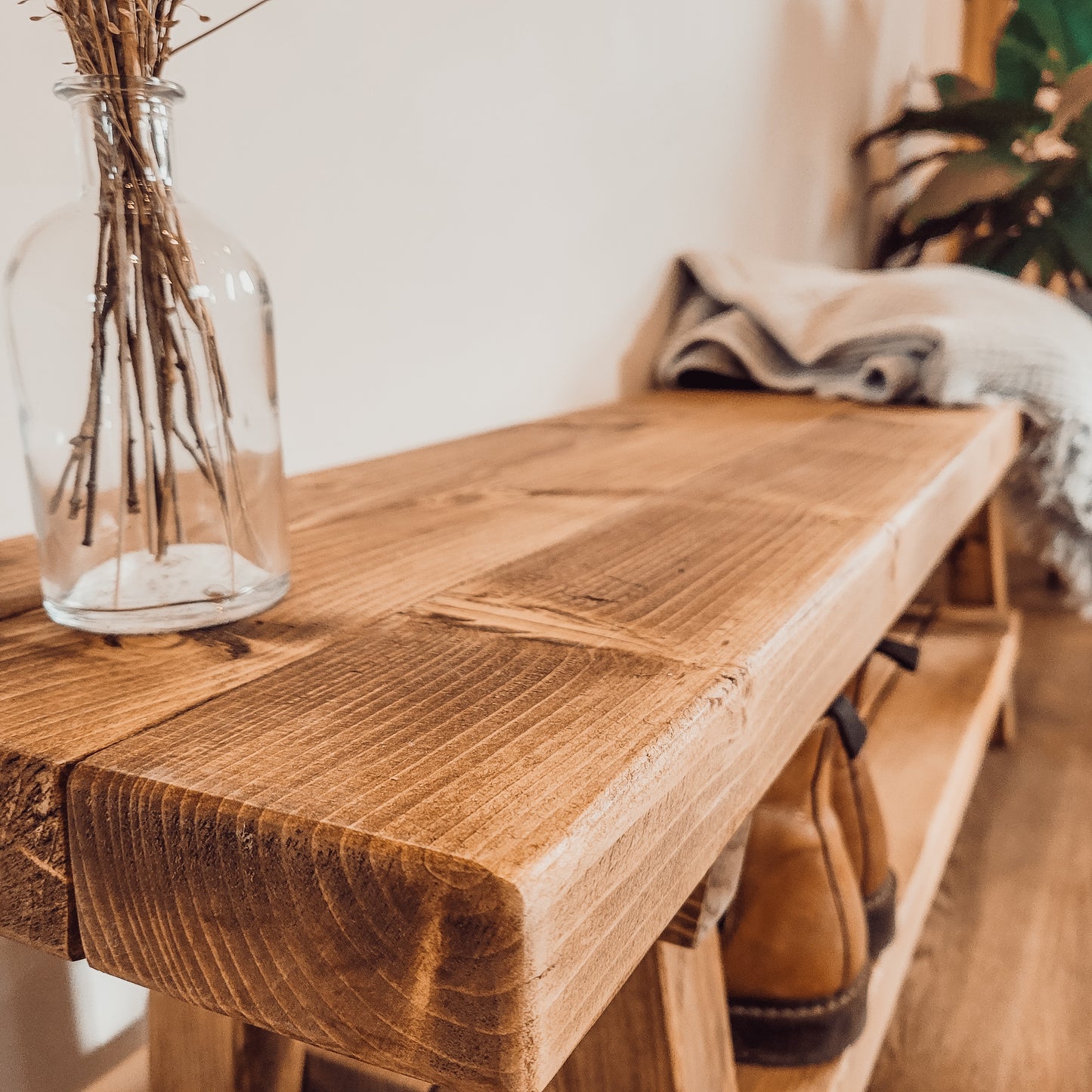 VORA Rustic Bench For Entryway