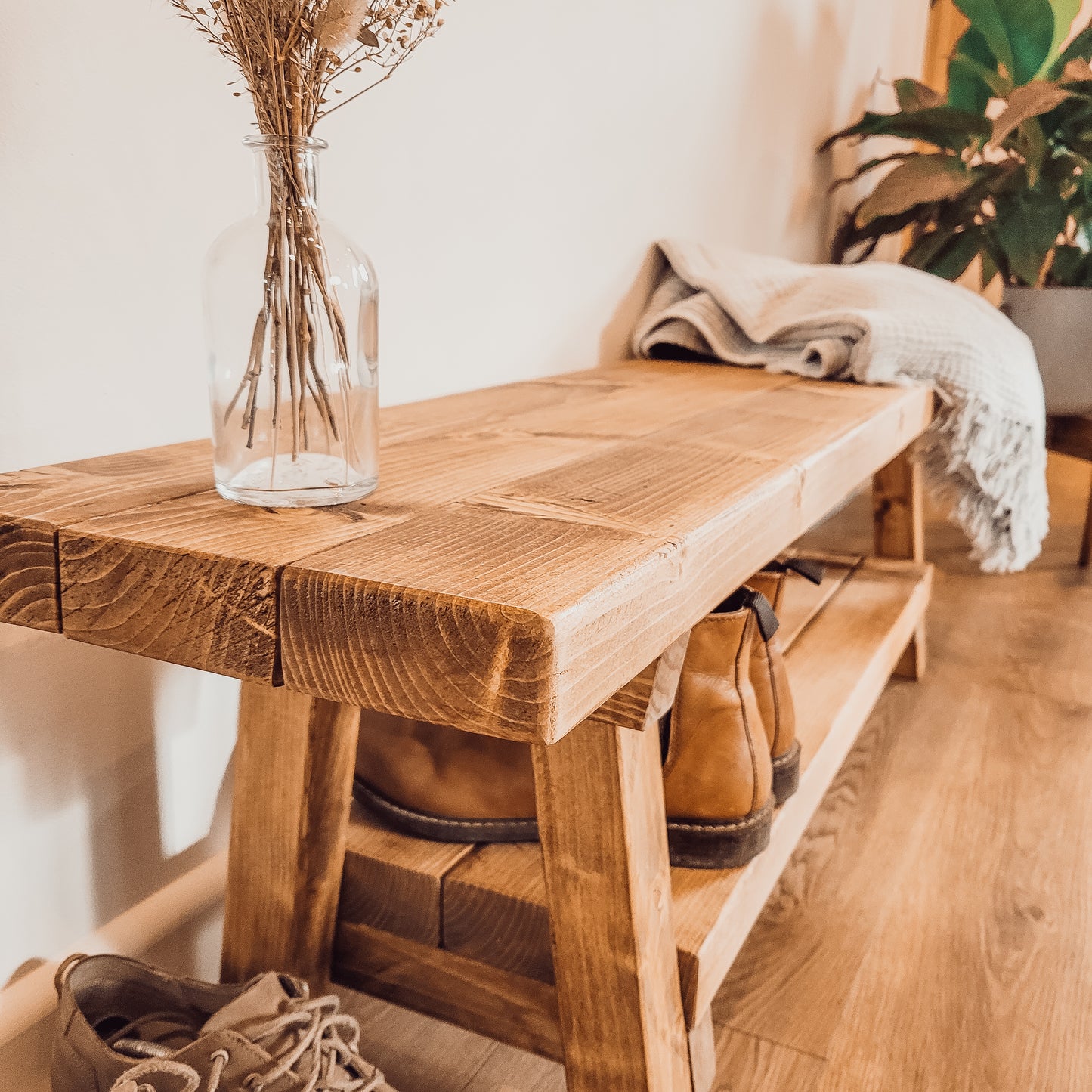 VORA Rustic Bench For Entryway