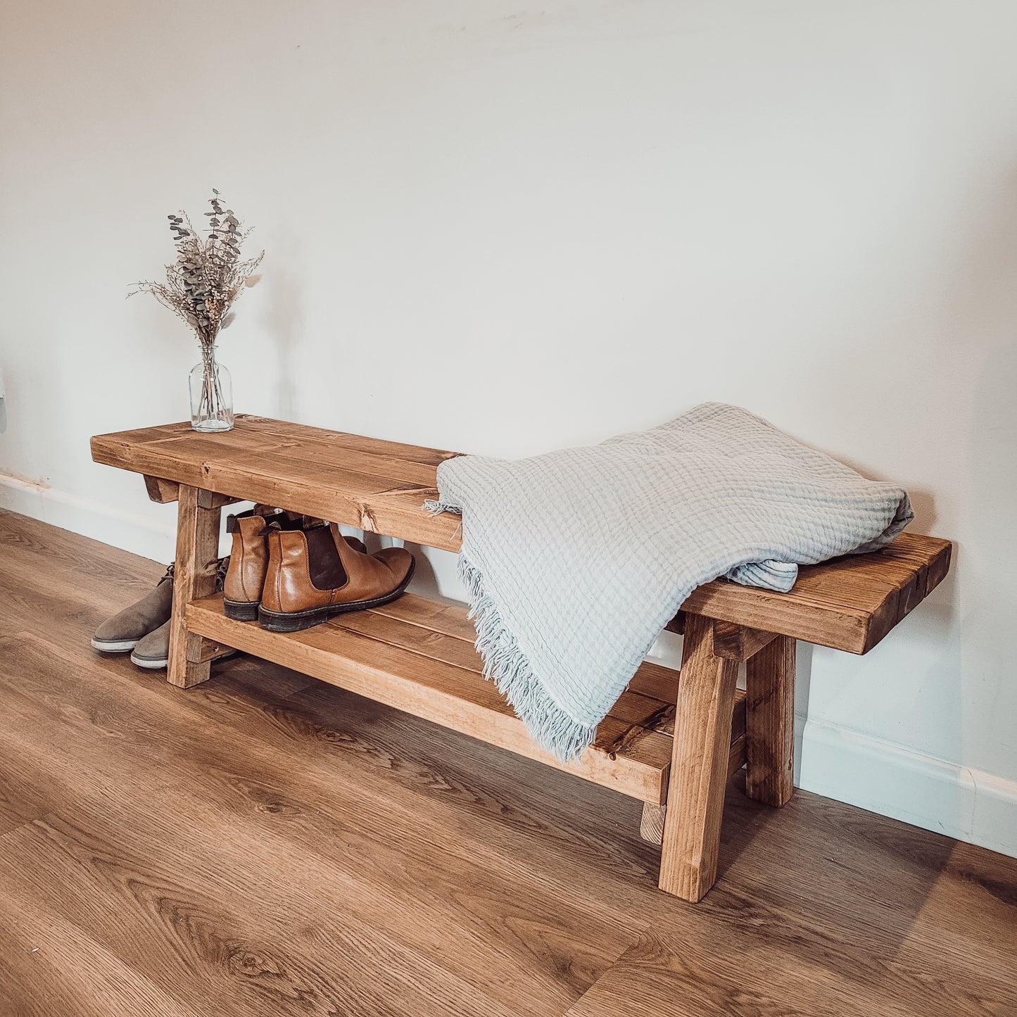 VORA Rustic Bench For Entryway