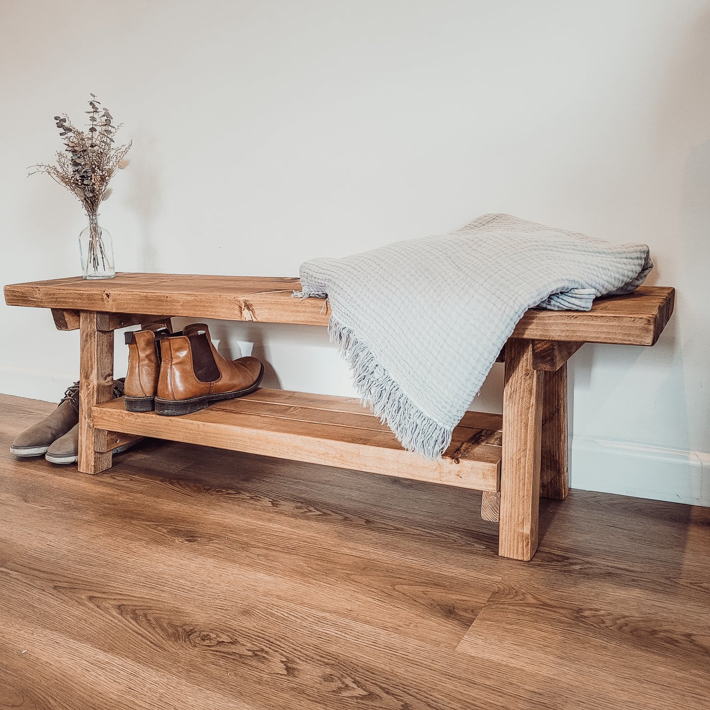 VORA Rustic Bench For Entryway