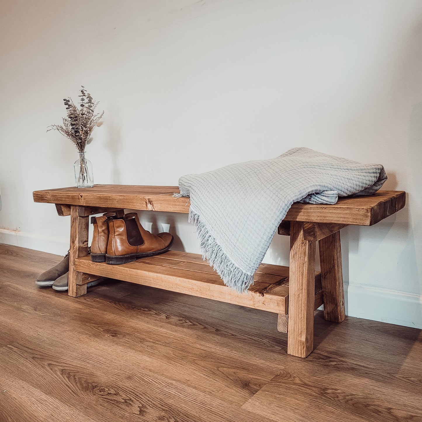 VORA Rustic Bench For Entryway