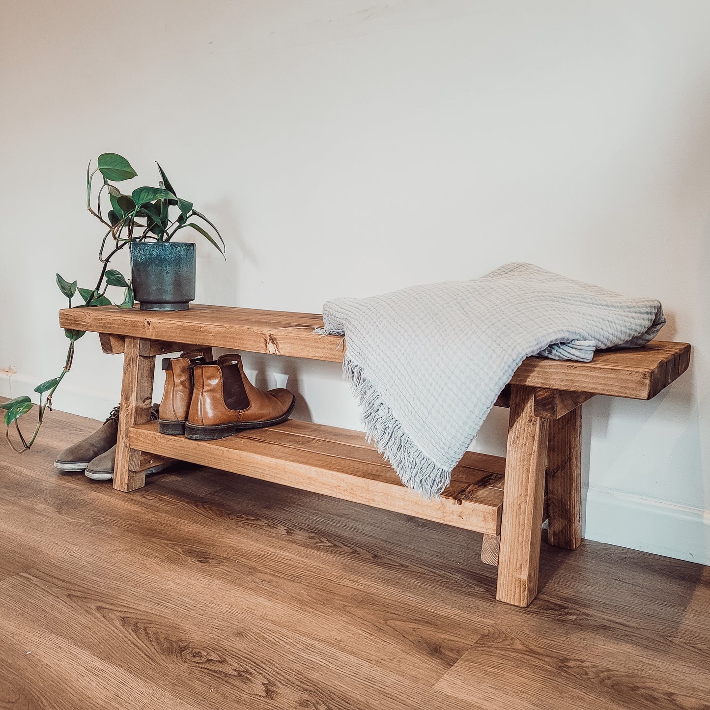 VORA Rustic Bench For Entryway