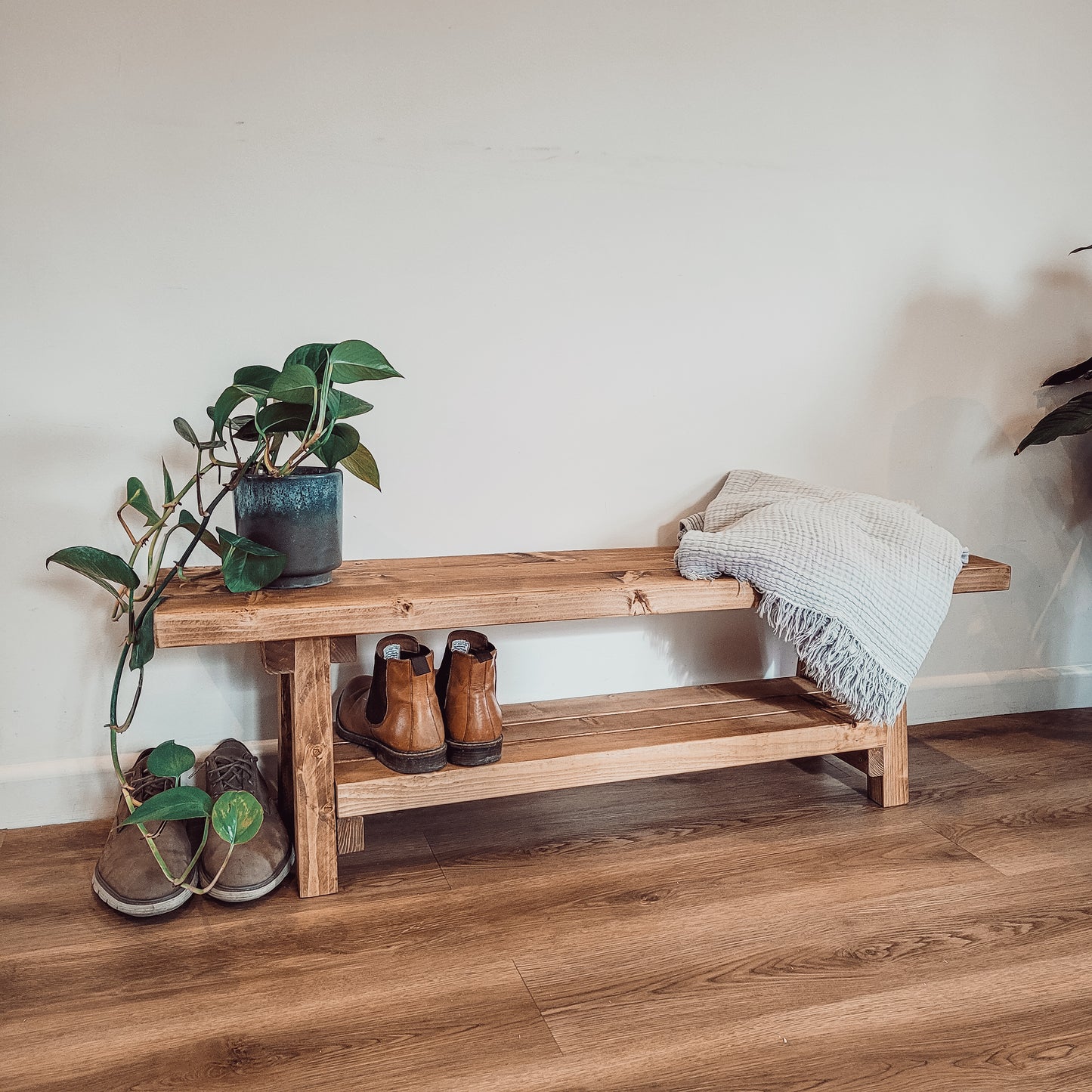 VORA Rustic Bench For Entryway