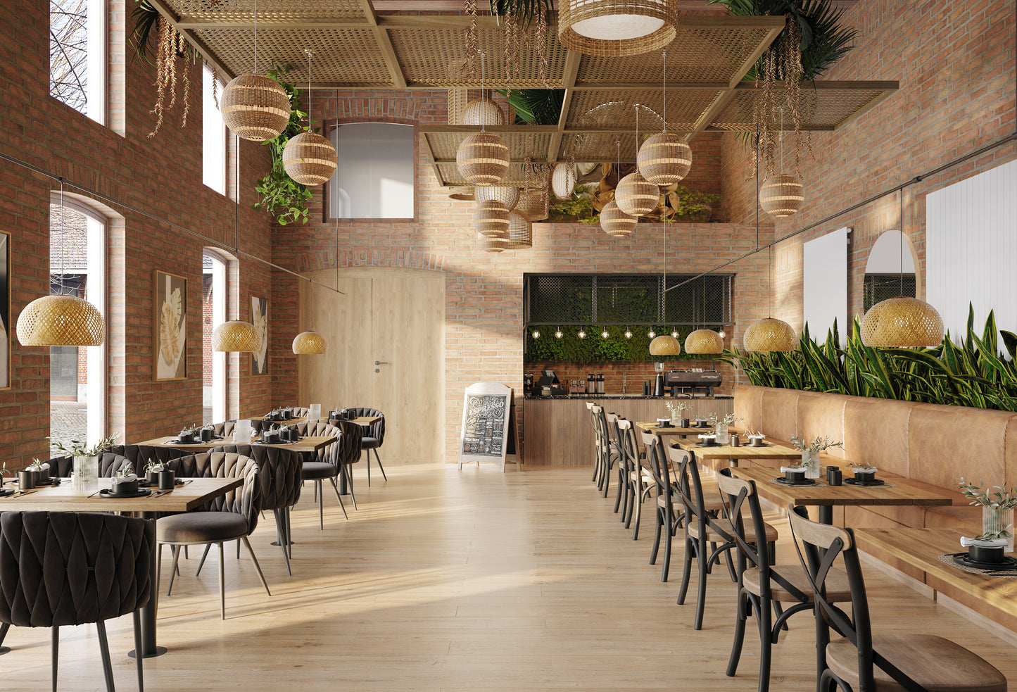 Solid Wood Dining Tables With Pole Leg For Cafes and Restaurants (Bulk Order)