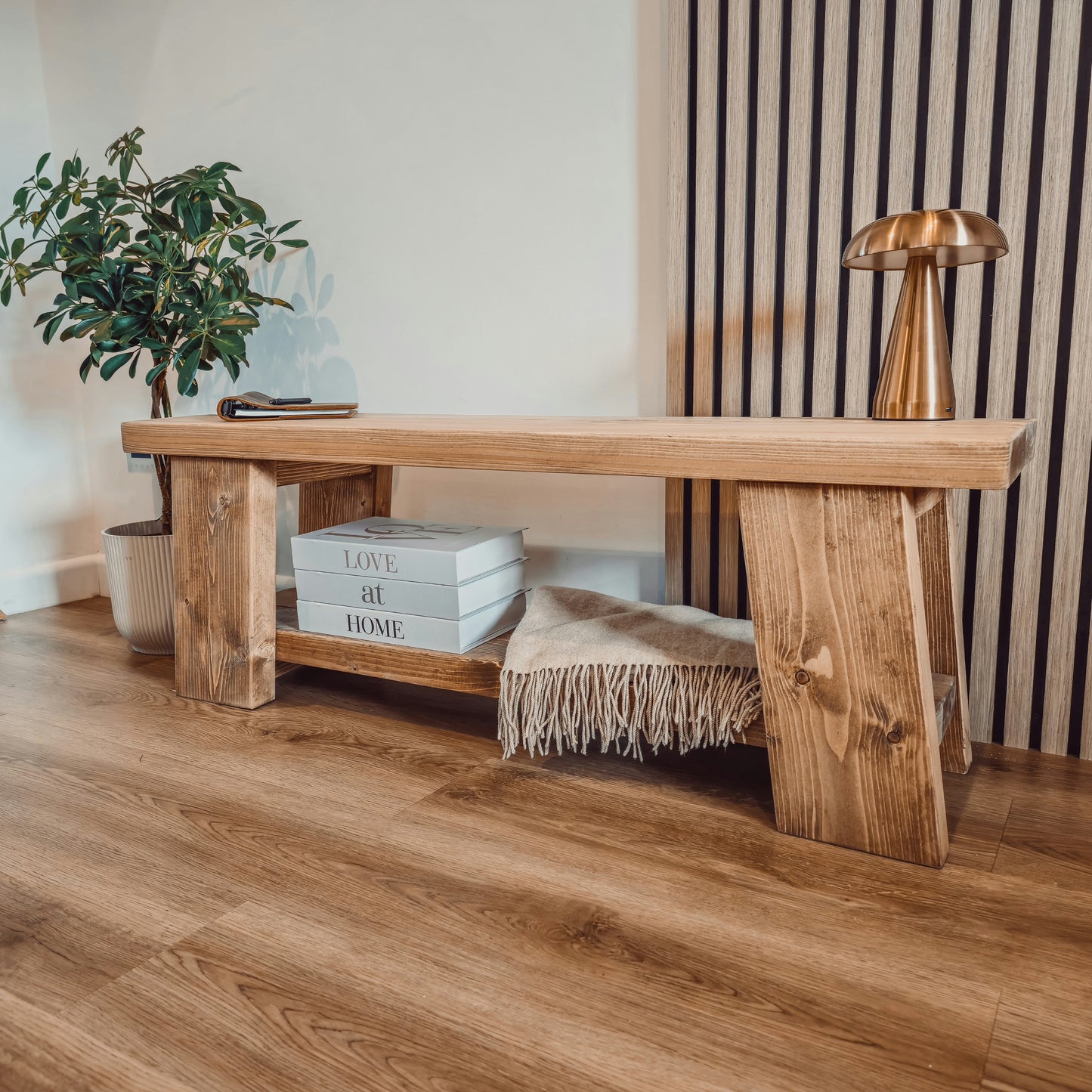 ROME Solid Wood Chunky TV Unit