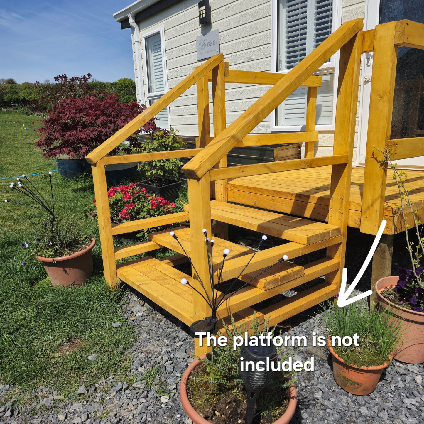 Outdoor Stairs Kit For Caravan and Lodges / Outdoor Wooden Stairs