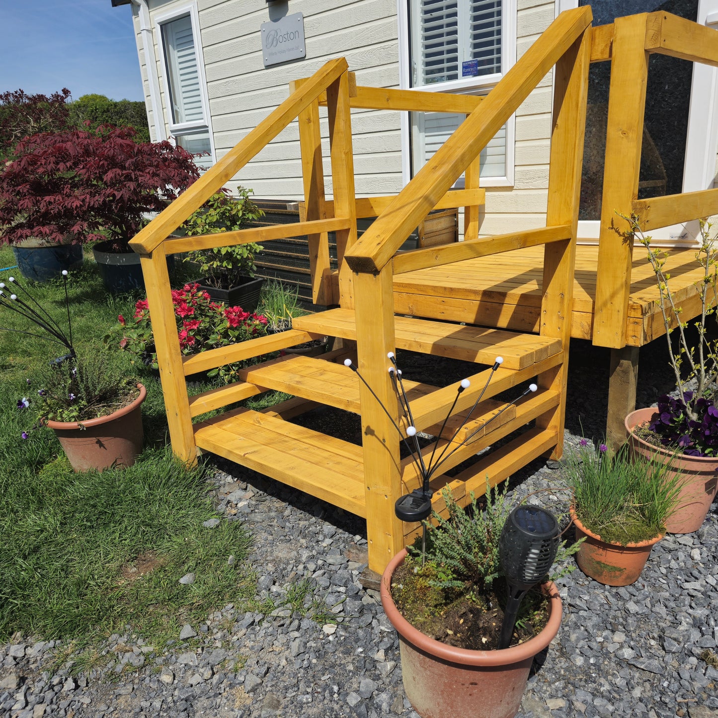 Outdoor Stairs Kit For Caravan and Lodges / Outdoor Wooden Stairs