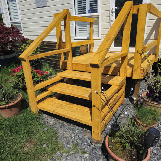 Outdoor Stairs Kit For Caravan and Lodges / Outdoor Wooden Stairs