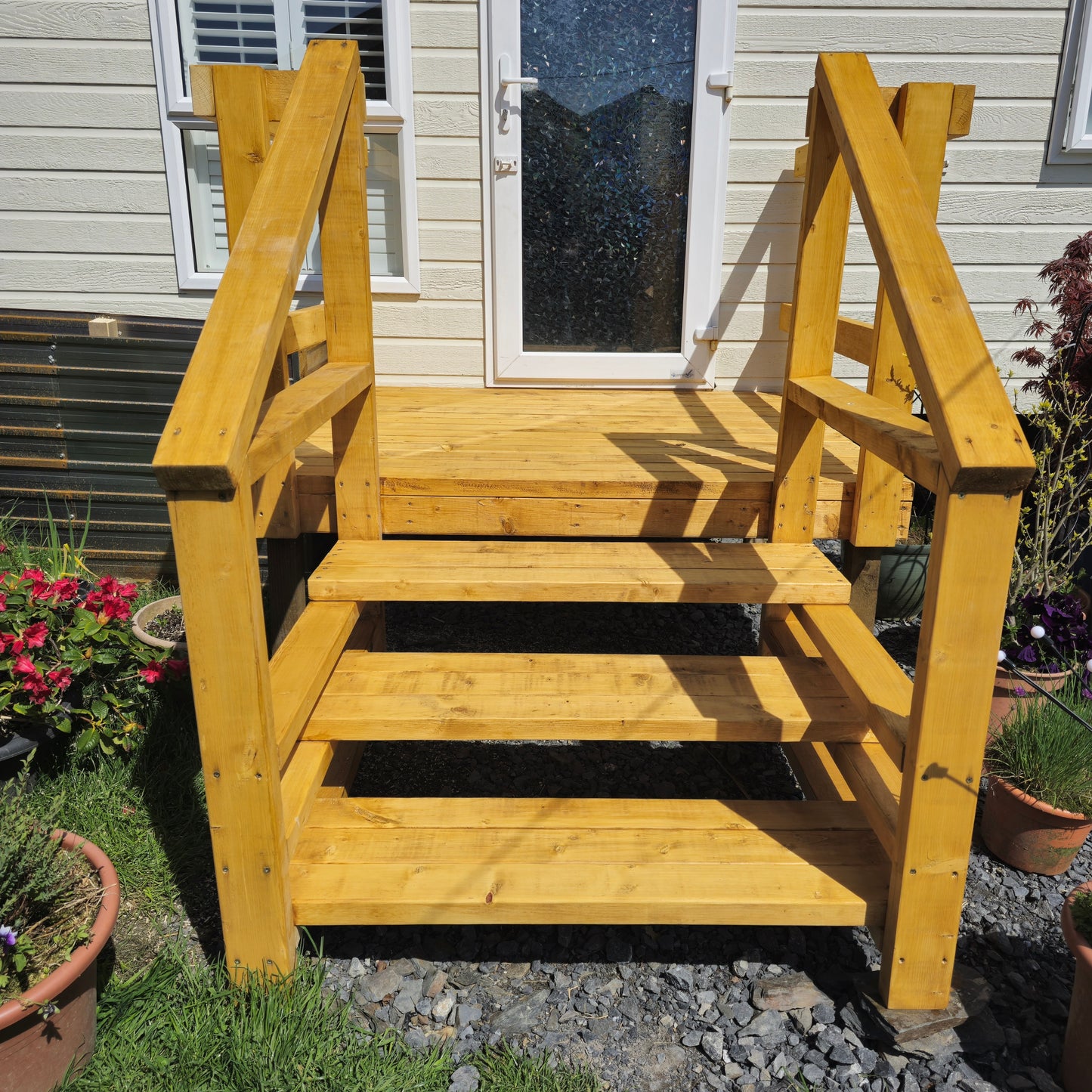 Outdoor Stairs Kit For Caravan and Lodges / Outdoor Wooden Stairs