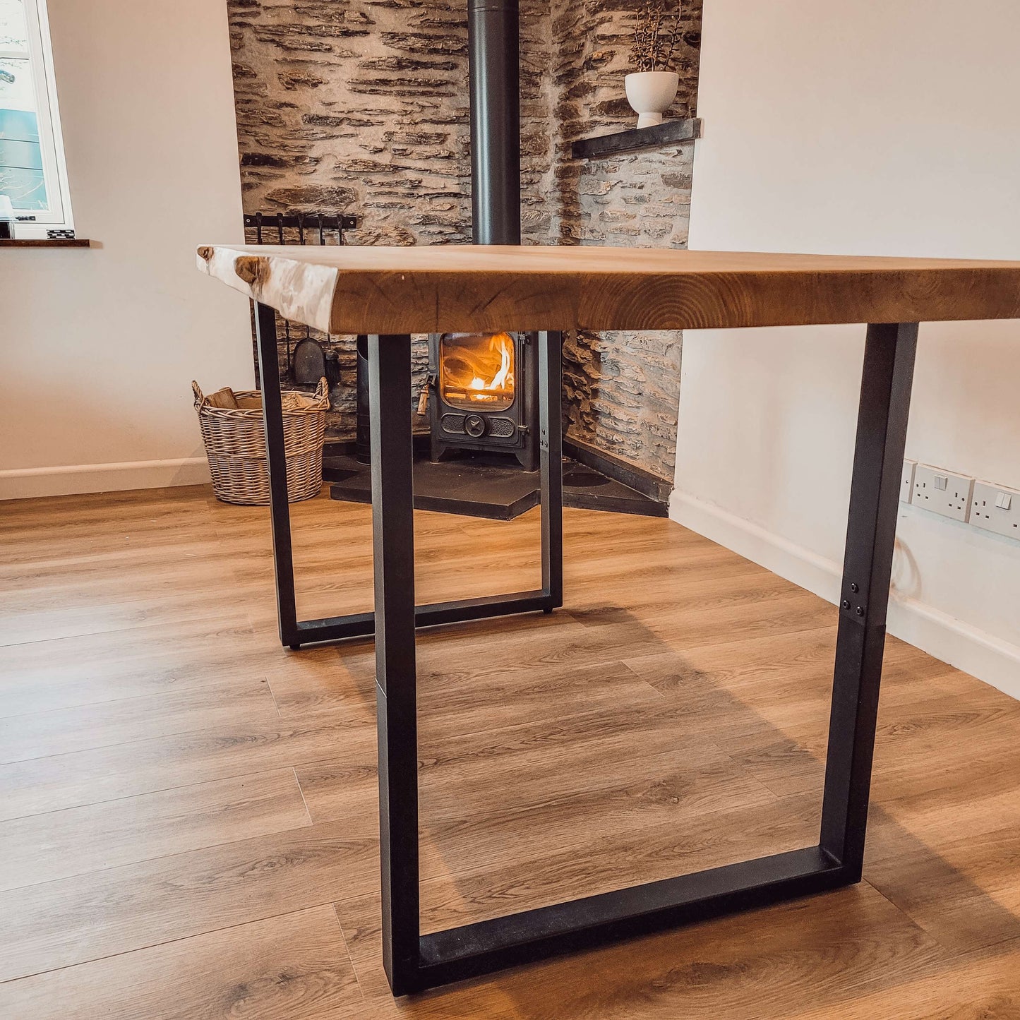 Live / Waney Edge Dining Table With Metal Legs image 6