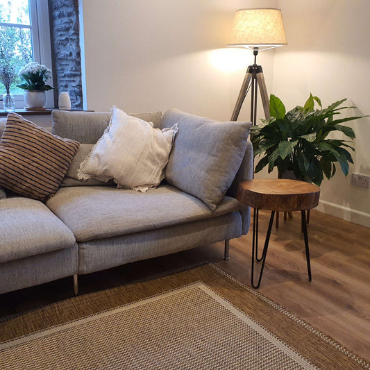 Ash Wood Round Chunky Coffee Table image 1
