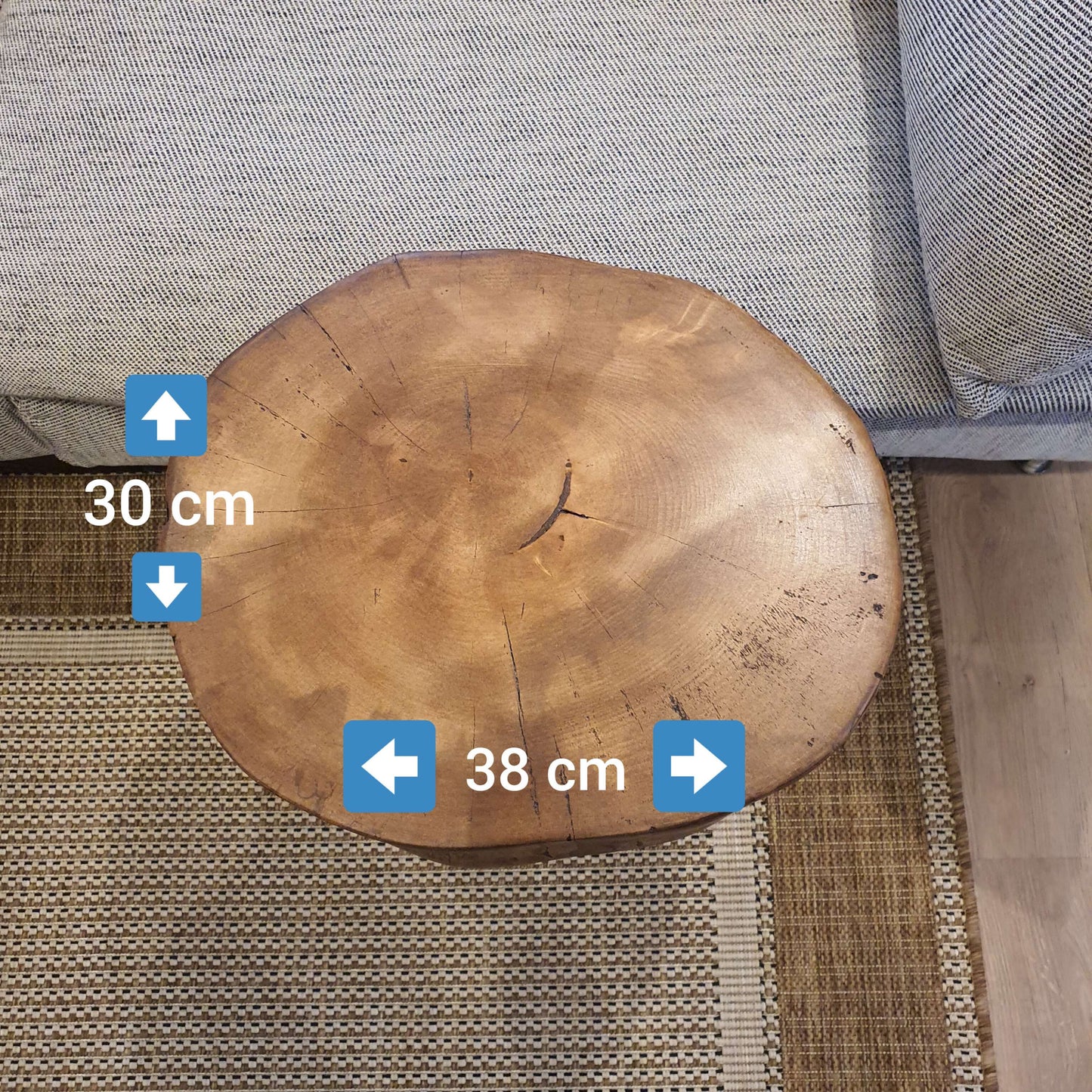 Ash Wood Round Chunky Coffee Table image 10
