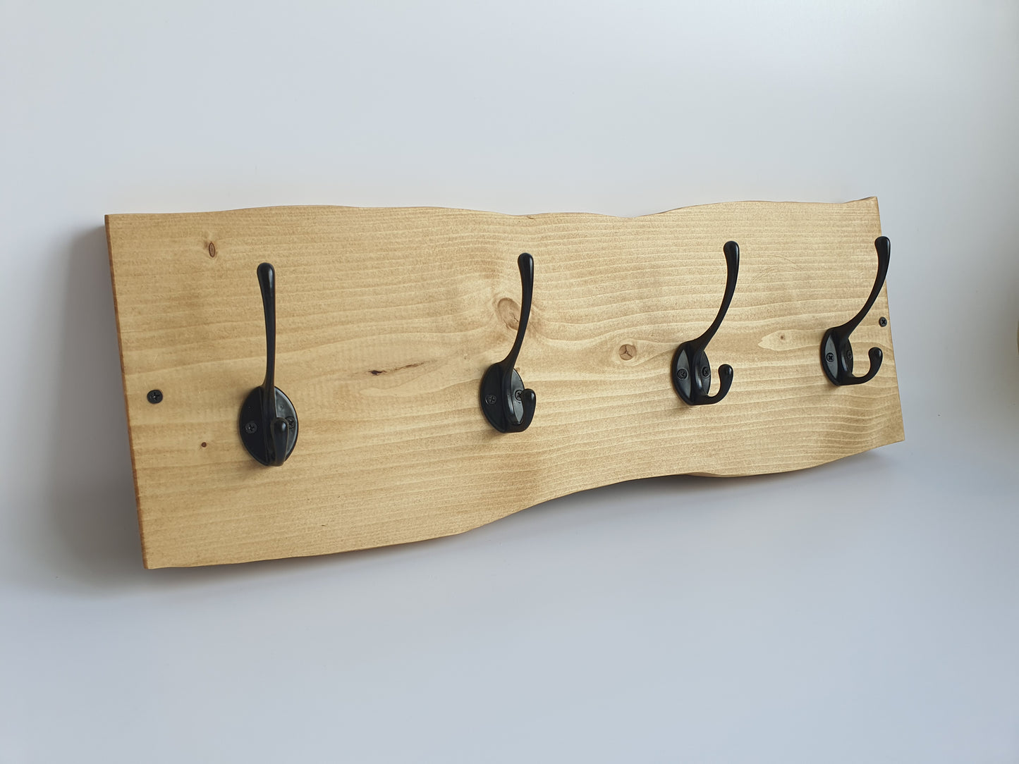 Waney Edge Coat Rack | Wooden Coat Hanger | Hook Hanger image 4