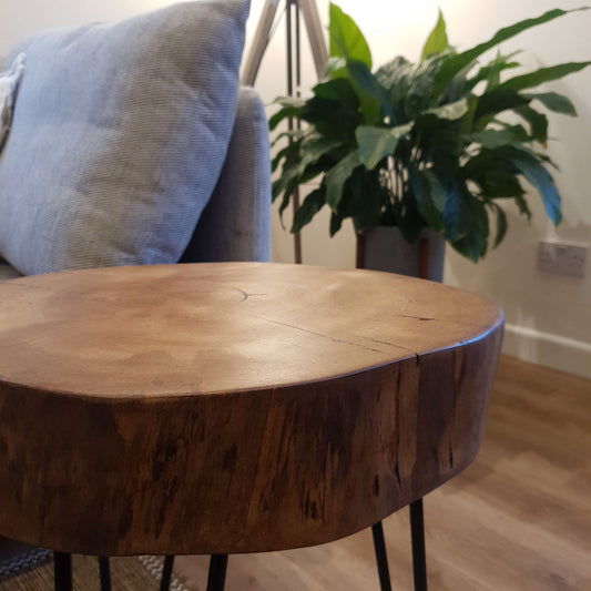 Ash Wood Round Chunky Coffee Table image 0