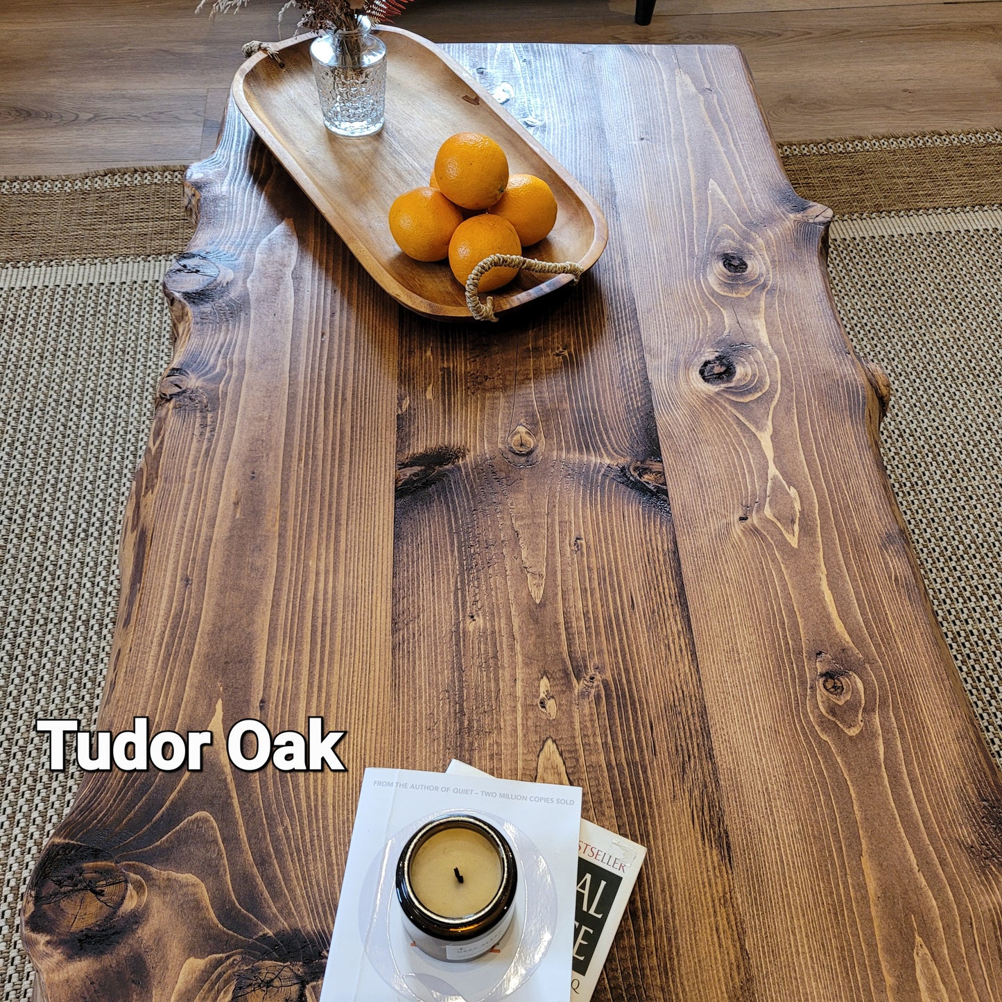 VELA Live / Waney Edge Coffee Table With Metal A Frame Legs image 8