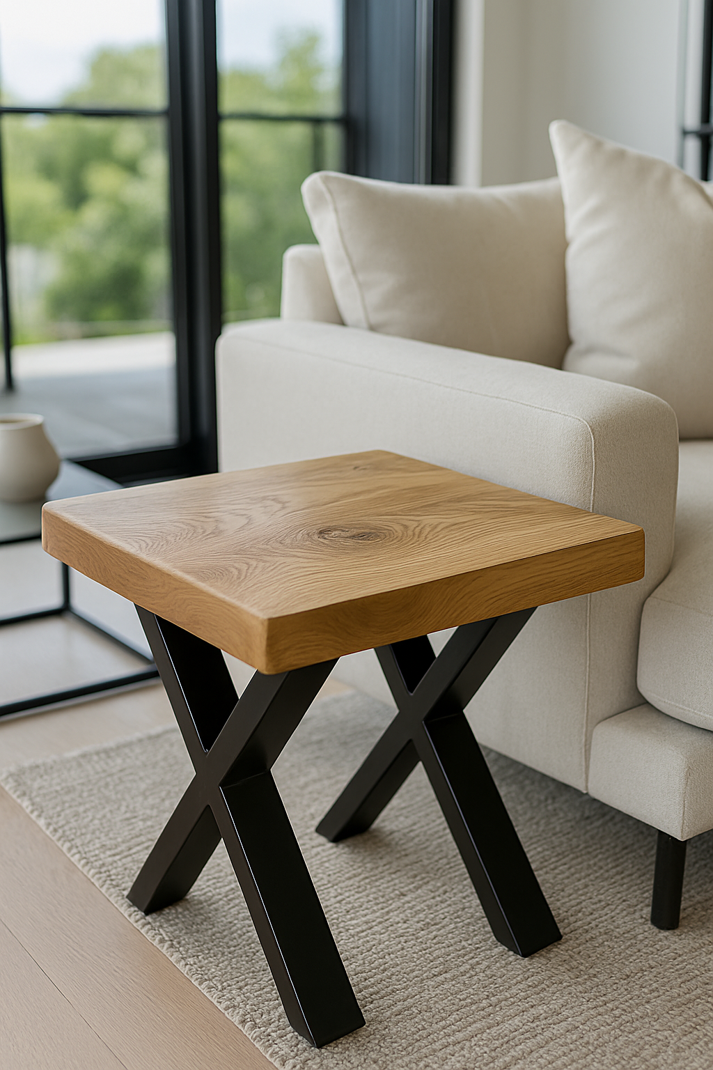 Solid Oak Chunky Coffee Table / Side Table