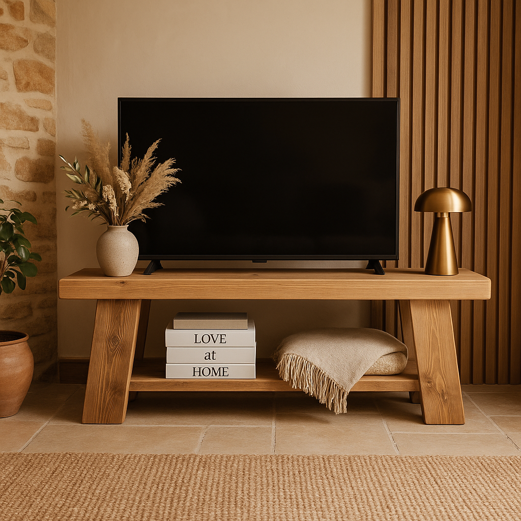 ROME Solid Wood Chunky TV Unit
