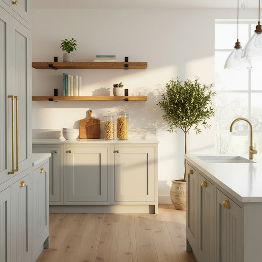 Rustic Wooden Shelf with Metal Inverted Scaffold Brackets