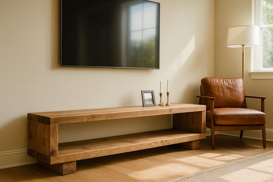 TORIE Solid Wood Chunky TV Unit