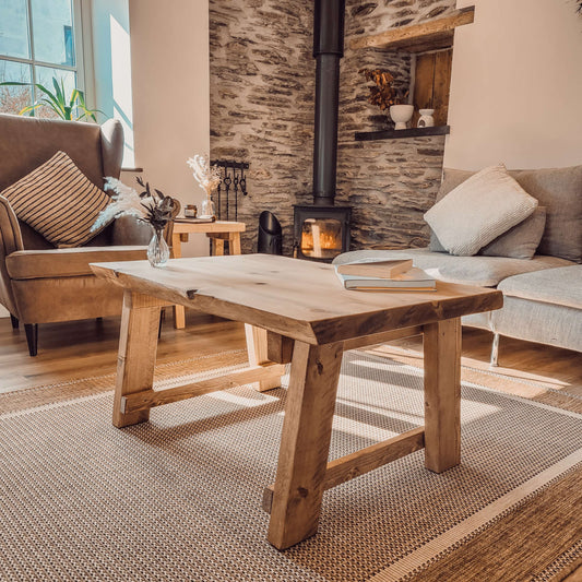 MARA Live / Waney Edge Coffee Table With A Frame Legs image 0