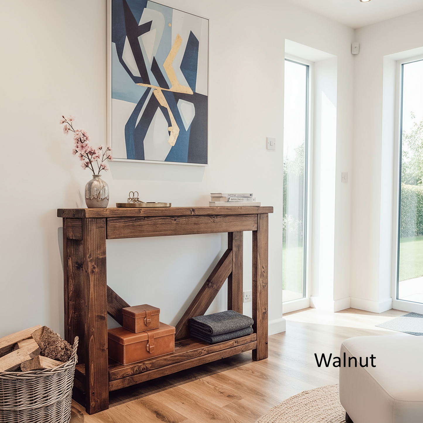 Cera Console Table With V Back