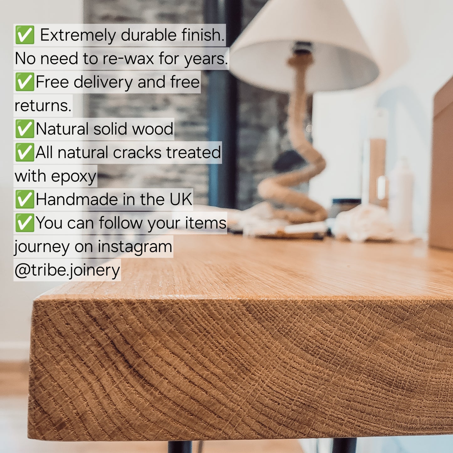 ARBA Rustic Wooden Coffee Table With Shelf image 9