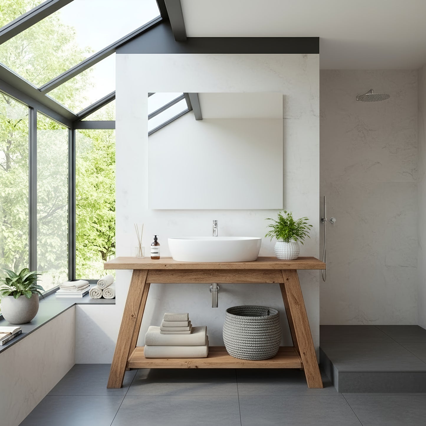 DASI Bathroom Vanity With Shelf