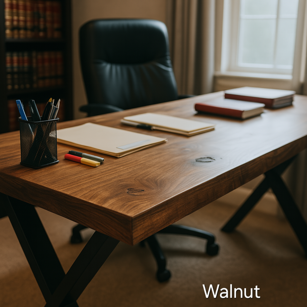 Study Desk / Table With X Cross Metal Legs