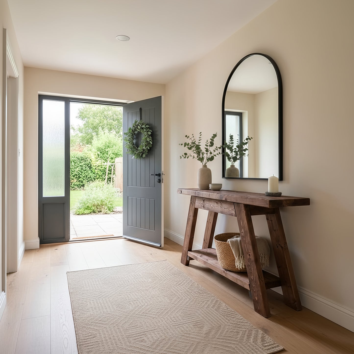 DASI Console Table With Shelf Walnut Colour