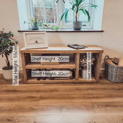 Storage Unit / Bookshelf / Toy Storage / Living Room Storage / Shoe Storage Rustic Storage Unit Solid Wood Cottage Style /Book Shelf