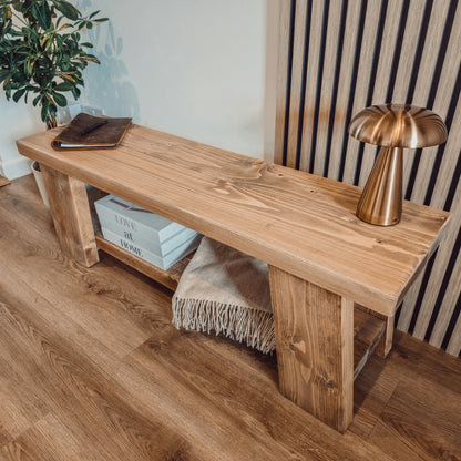 ROME Solid Wood Chunky TV Unit