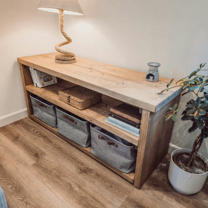 2-Tier Storage Unit / Bookshelf / Toy Storage / Living Room Storage / Shoe Storage Rustic Storage Unit Solid Wood Cottage Style /Book Shelf