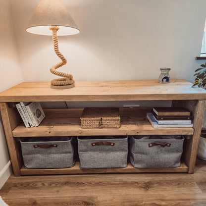 2-Tier Storage Unit / Bookshelf / Toy Storage / Living Room Storage / Shoe Storage Rustic Storage Unit Solid Wood Cottage Style /Book Shelf