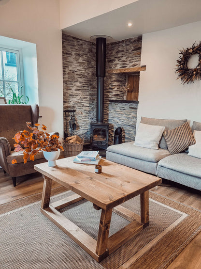 COAV Rustic Wooden Coffee Table image 3