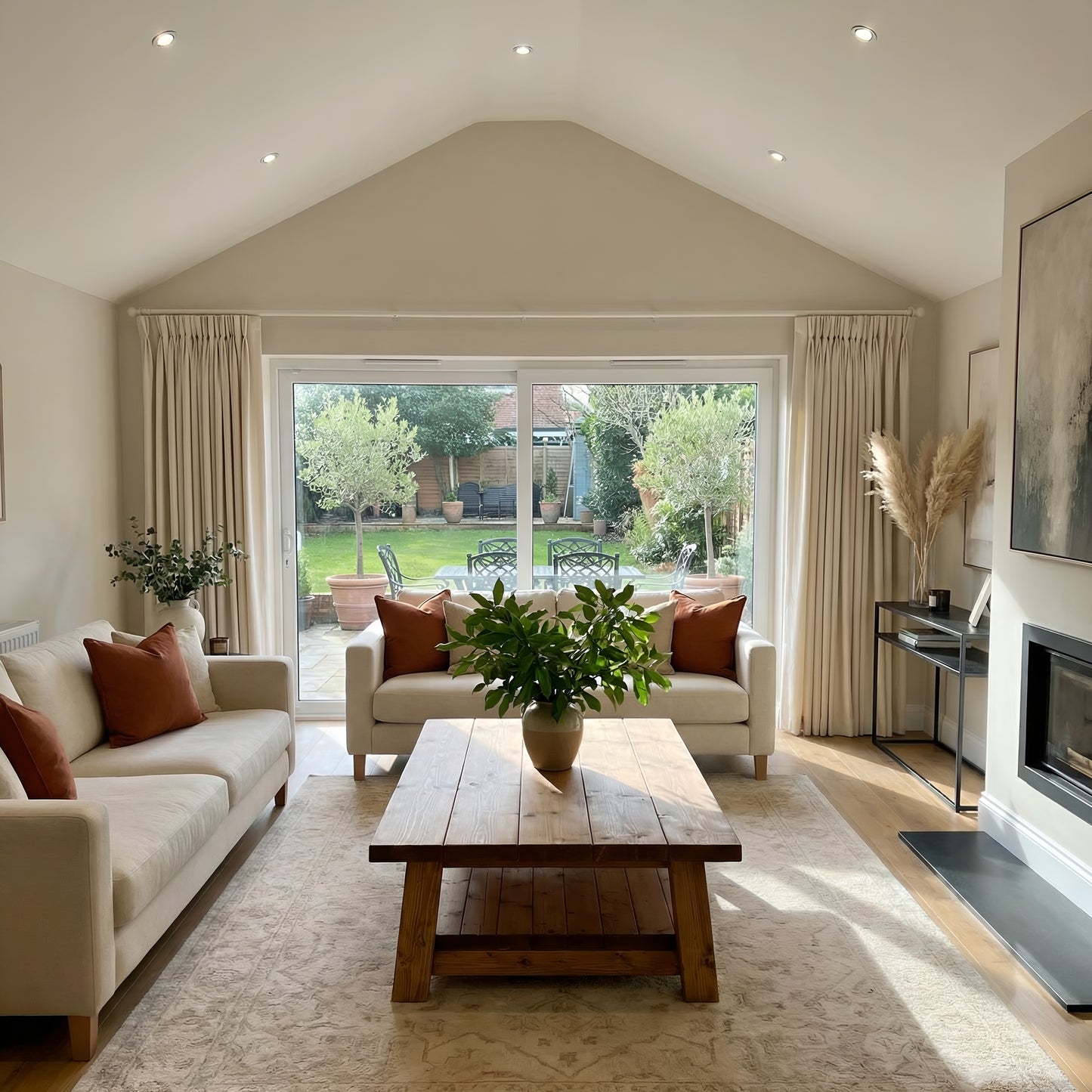 Large ARBA Rustic Wooden Coffee Table With Shelf