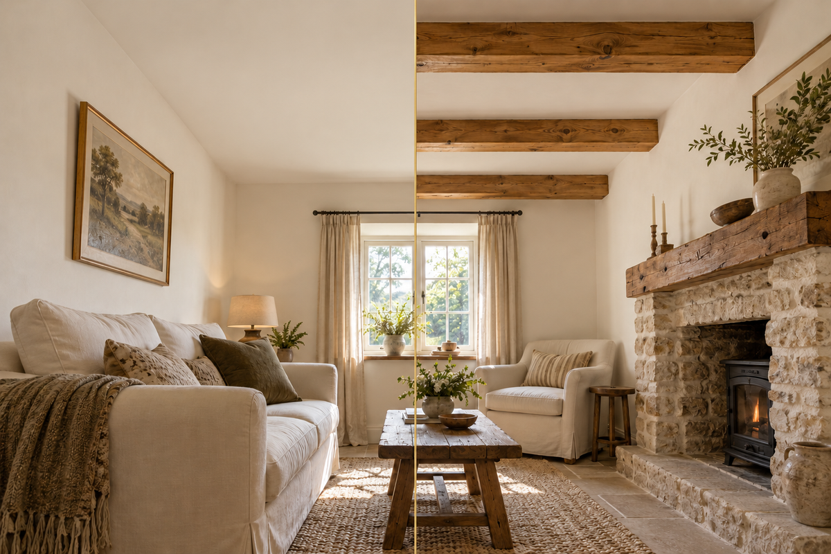 BOX BEAM | Real Wood Ceiling Beam Hollow Lightweight Wooden Ceiling Beam | Rustic Farmhouse