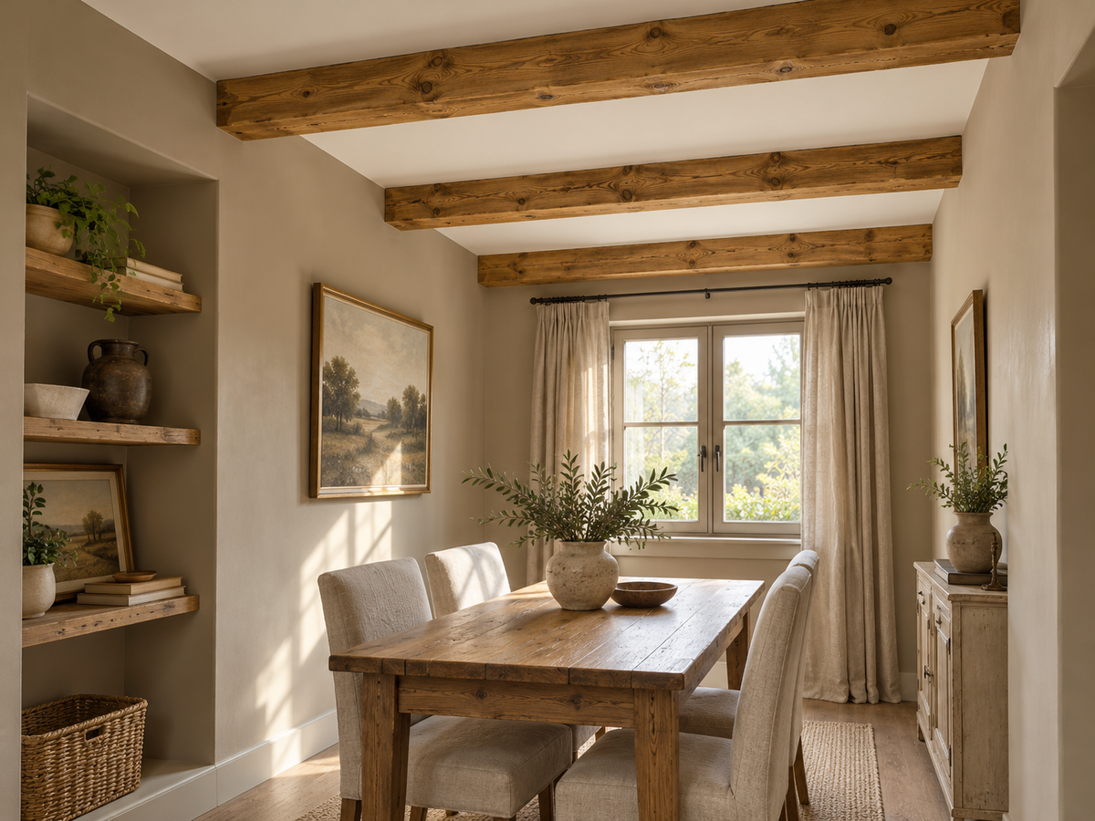 BOX BEAM | Real Wood Ceiling Beam Hollow Lightweight Wooden Ceiling Beam | Rustic Farmhouse
