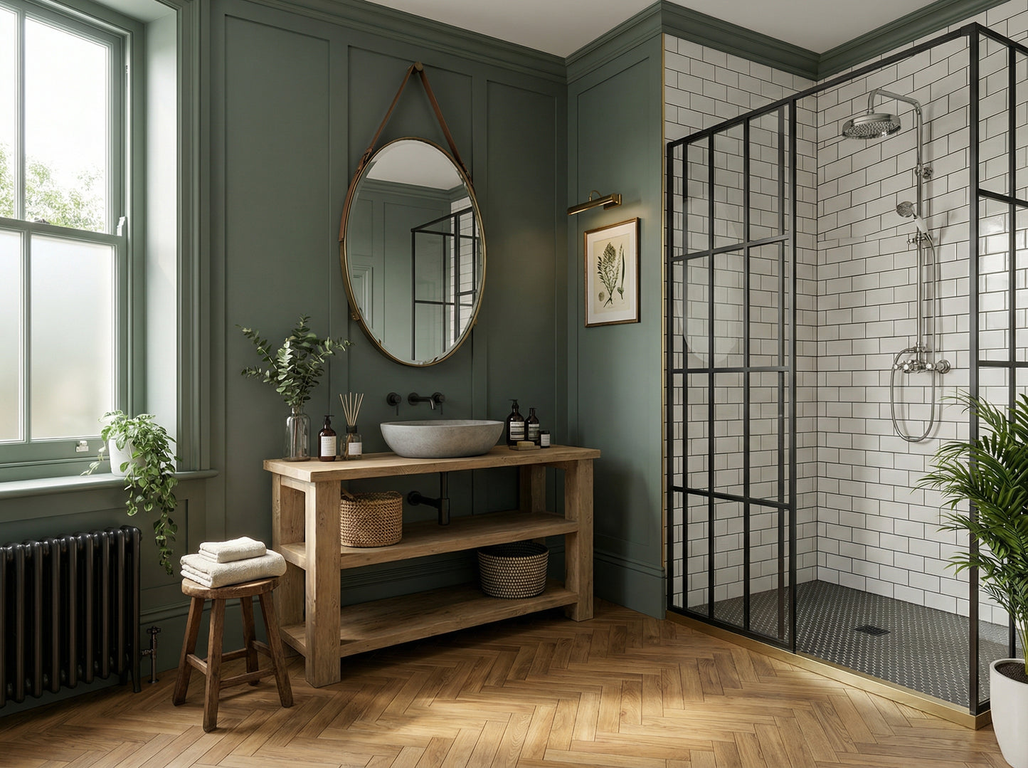 BRAMLEY Solid Wood Bathroom Vanity With Shelf