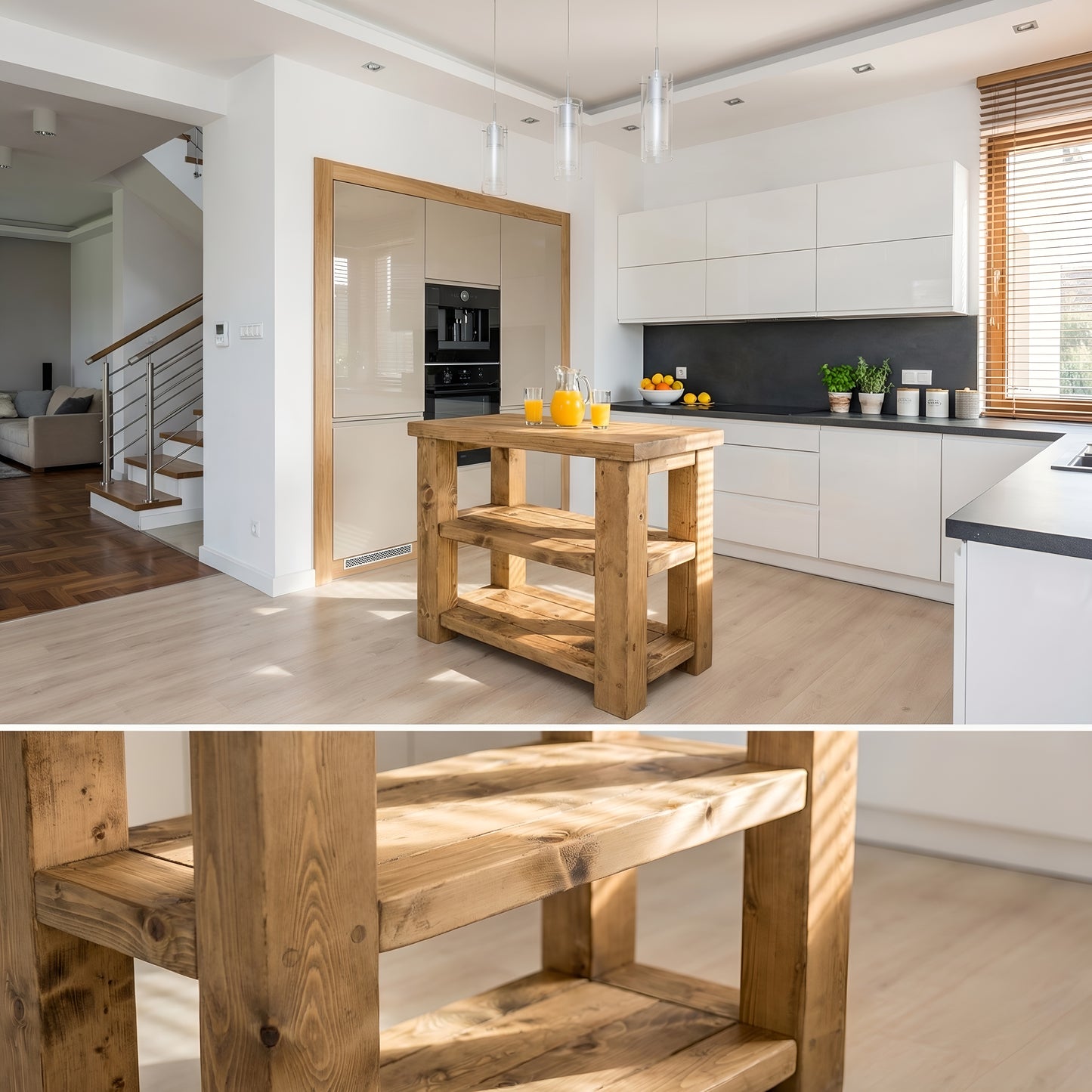 STONEFORD Kitchen Island / Breakfast Bar / Rustic Island