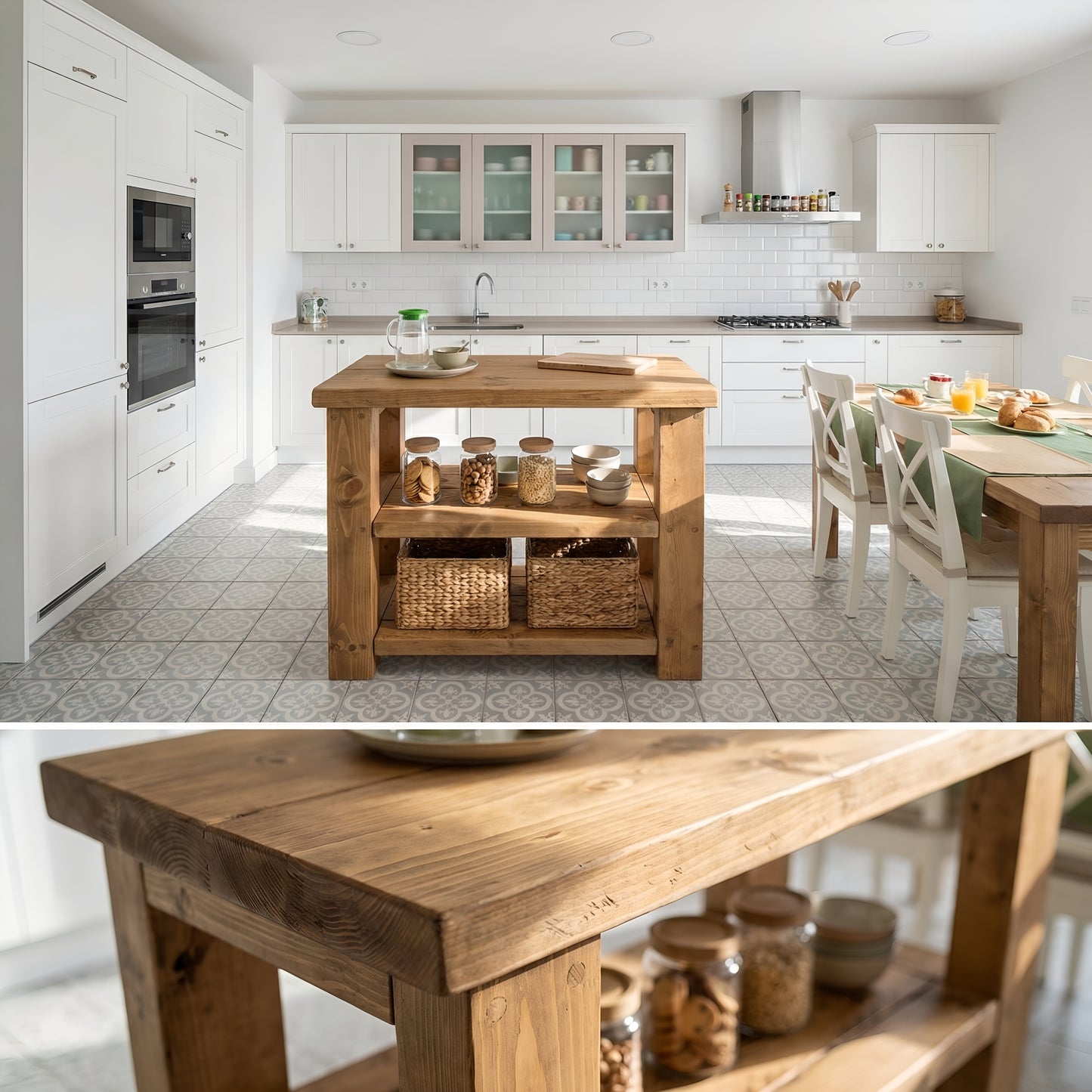STONEFORD Kitchen Island / Breakfast Bar / Rustic Island