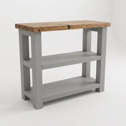 BRAMLEY Medium Grey Solid Wood Bathroom Vanity With Shelf