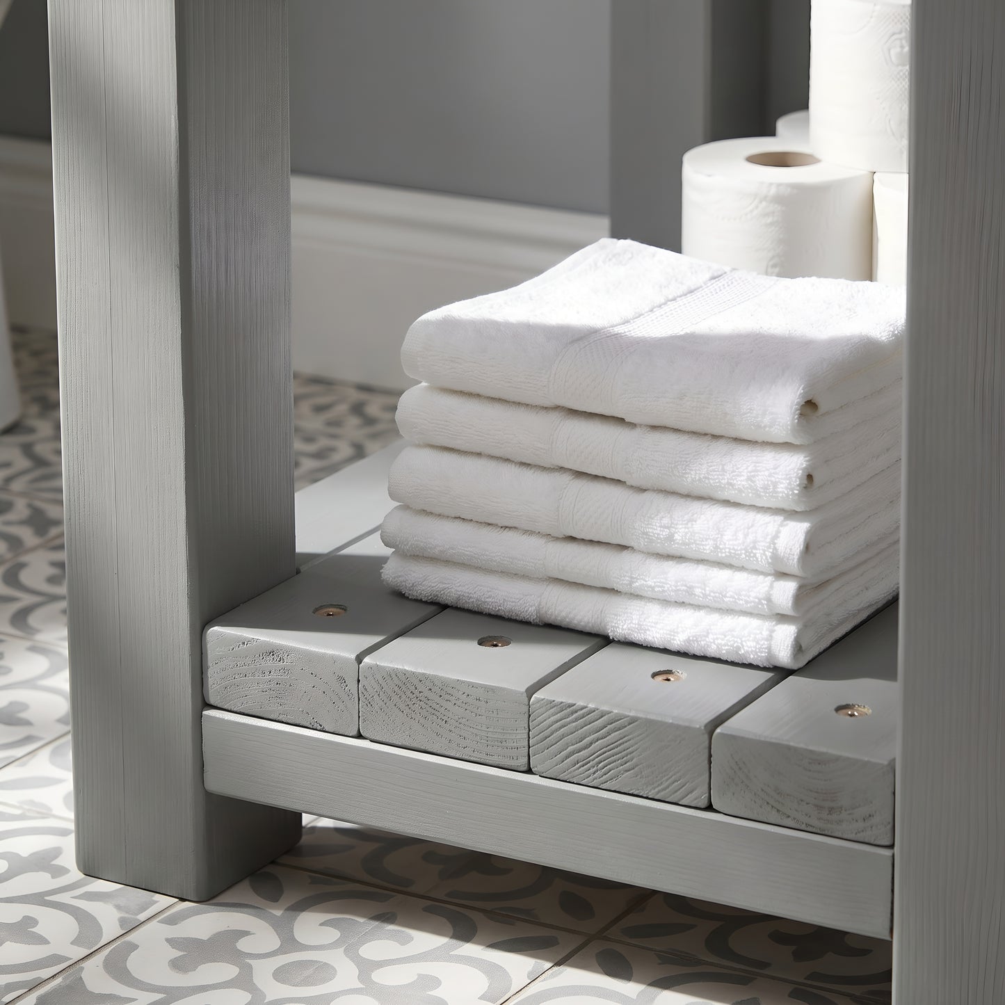 BREVIN Bathroom Vanity / Wash Basin / Grey Painted Bathroom Unit