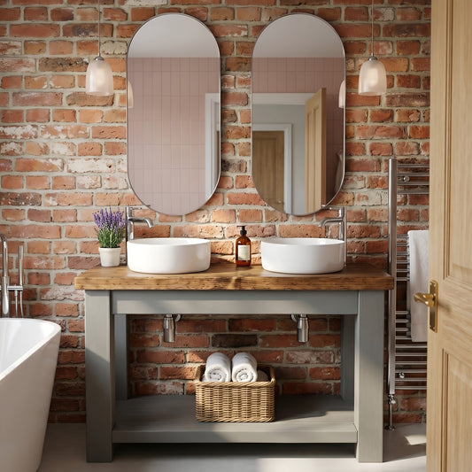 BREVIN Bathroom Vanity / Wash Basin / Grey Painted Bathroom Unit