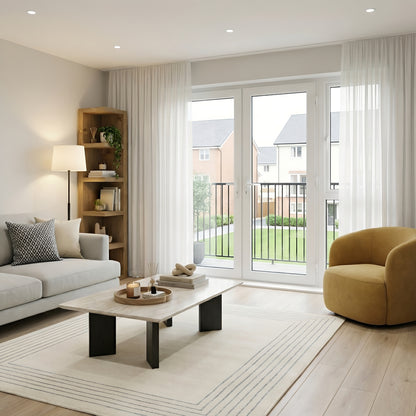 Cotswold Solid Wood Corner Bookshelf –  Bookcase, Rustic Scandinavian Design