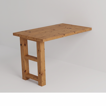 CRESSWELL Kitchen Island Top With Overhang / Breakfast Bar / Rustic Island