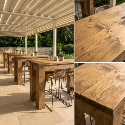 Canyon Solid Wood Table / Breakfast Bar For Cafe And Restaurants
