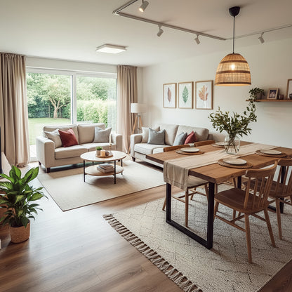 Live / Waney Edge Dining Table With Metal U Shape Legs