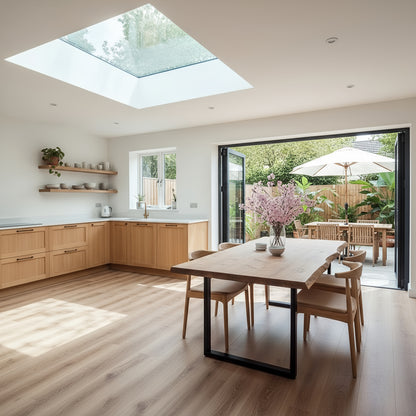 Live / Waney Edge Dining Table With Metal U Shape Legs