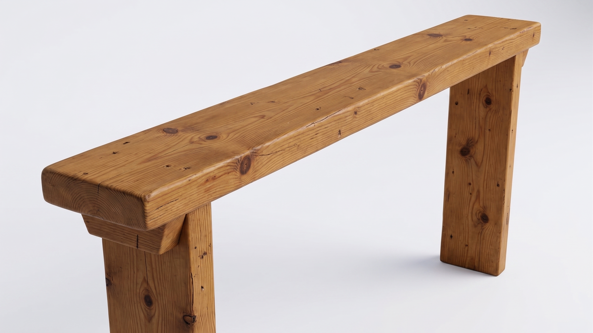 ELWICK Solid Wood Sofa Table | Narrow Console Table | Behind Sofa Table | Rustic Pine Hallway Table | Slim Farmhouse Console
